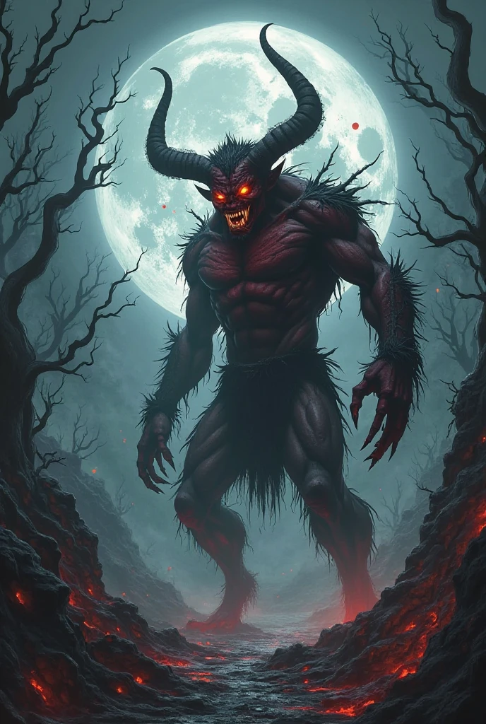 Devil fill the toxic acid in river