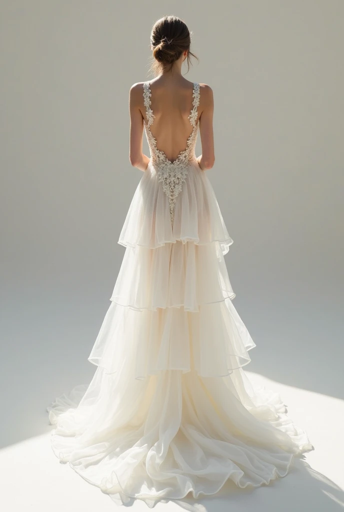 ((white lace wedding dress))、(((Sexy young woman's body:1.4))),Staring at the audience.((smile))、(The eyes are blue)、(((Open Standing))),Real、live-action、(((Pedestrian mall)))、((Long dress))、Standing facing forward、