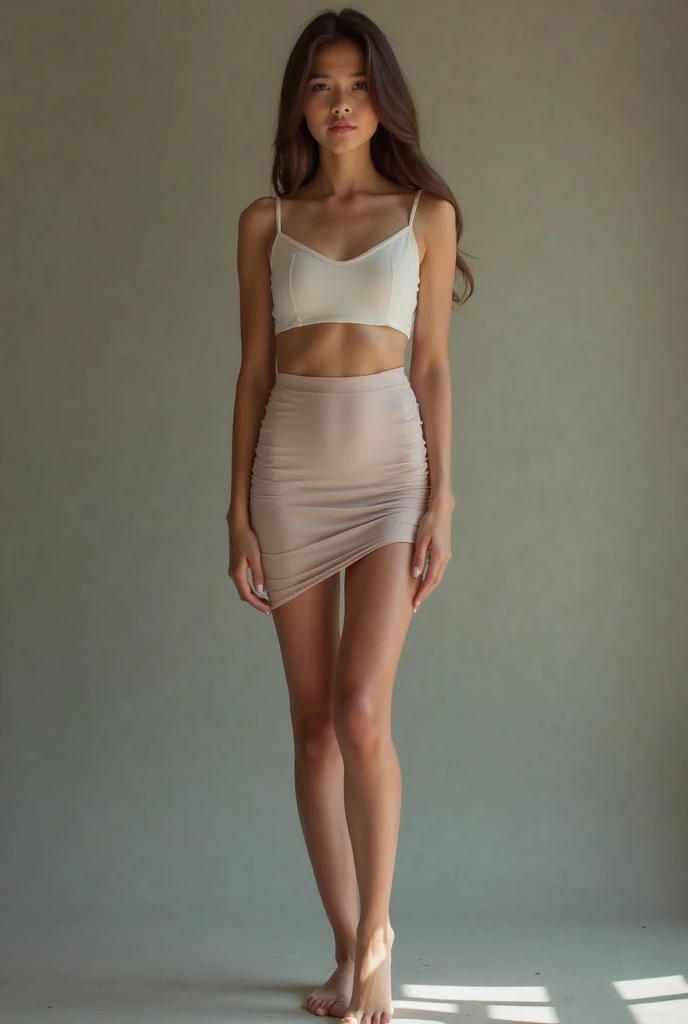 Girl without panties in a miniskirt