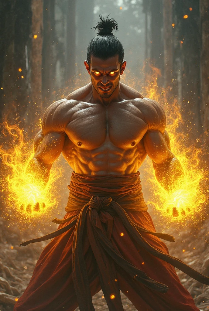 man with fire powers