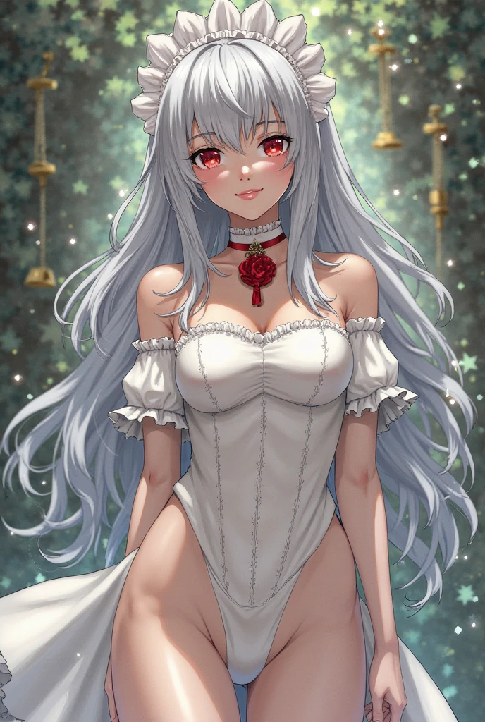 aimiliya, nightgown, panties, cleavage, medium breasts,light smile,best quality