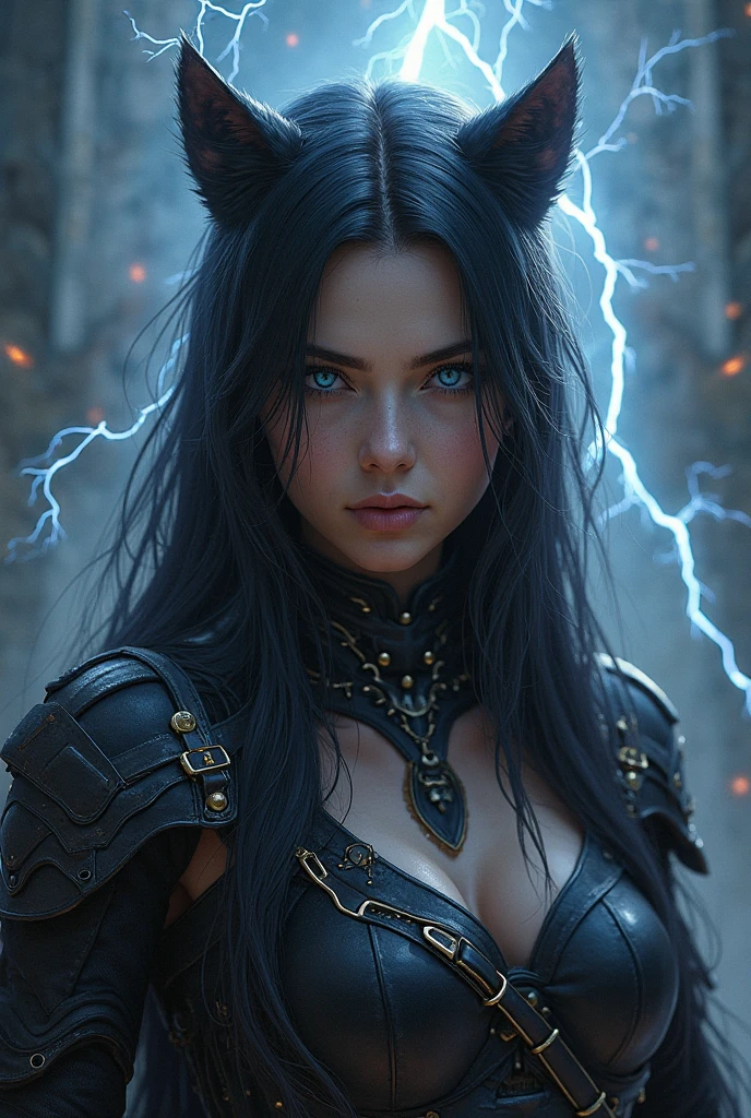 Ice wind dale covered with snow there stand female snow jaguar with cat ears that have lot of piercing, she have beatiful face yellow ember eyes, seductive face expression, she dressed in white with black spots furr clothing armor with mettalic claws covered with blood on her hands, her body cover with scars and tattoo, (ultra high quality fantasy art, dark fantasy style, masterpiece, ultra high quality character design, 8k quality anime art, realistic anime art, top quality wallpaper illustration, detailed ultra high quality accurate face, high quality design and accurate physic)