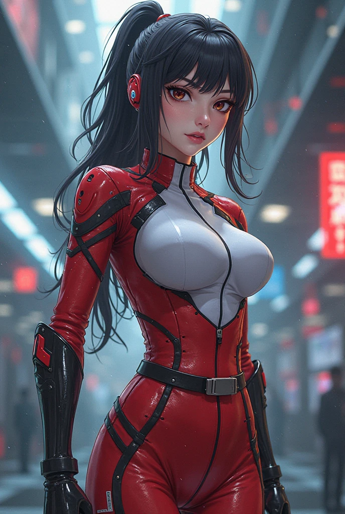 a woman with a sword standing in front of a demon, anime cyberpunk art, cyberpunk anime art, neon and dark, cyberpunk art style, cyberpunk anime girl, neon samurai, very beautiful cyberpunk samurai, neon cyberpunk style, cyberpunk vibe, bright cyberpunk glow, digital cyberpunk anime art, cyberpunk horror style, anime cyberpunk, digital cyberpunk - anime art, neon cyberpunk