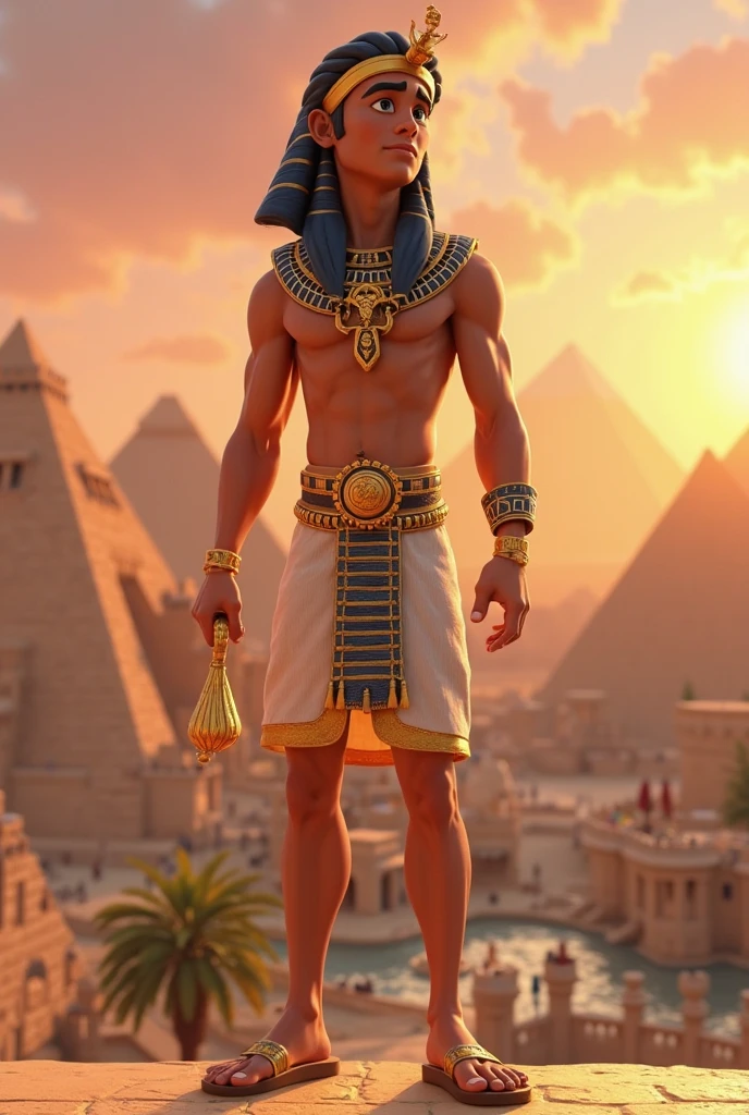 Ojos violetas masculinos masculinos definidos , mongrel violet hair teenager 15 years shirtless skin broced clothes of ancient Egypt egyptian palaces in the background