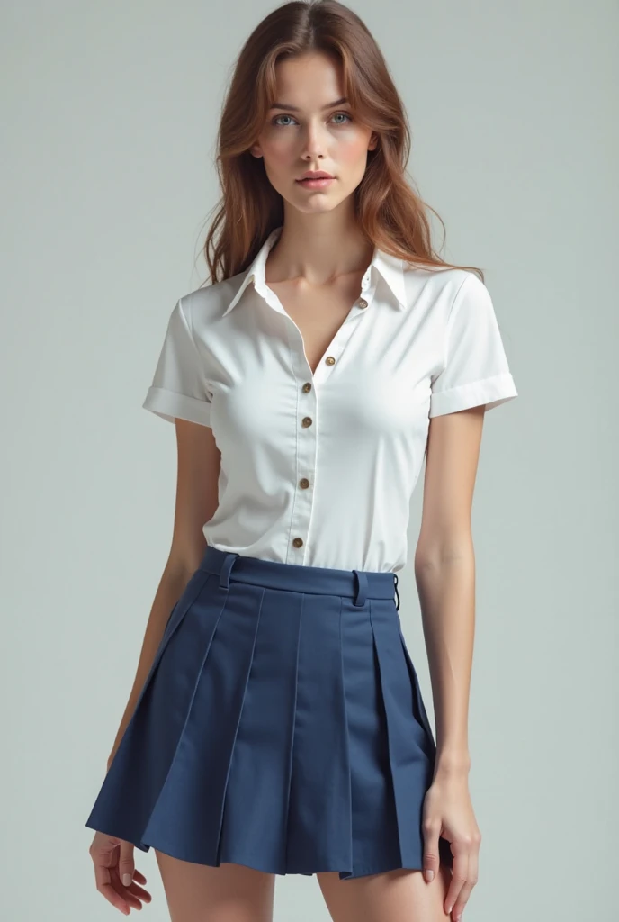 1 girl (8k, RAW photo, top quality, masterpiece: 1.2), (real, real: 1.37), schoolgirl with pants almost visible, super detailed, bare feet, full body shot, Japan old house, high school uniform, short miniskirt, realistic eye and face details, natural skin texture, full body, athlete figure, muscular thighs, fair skin, detailed face, movie lighting, realism, realistic background, realistic lighting, white gal, blonde, seductive pose, sweaty, moody