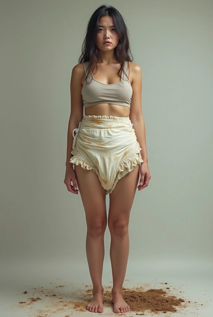 photograph, best quality, photorealistic, full body, extremely detailed, 8k, finely detail, ultra-detailed, extremely detailed, looking at viewer,  a beautiful 18 year old hijabi girl, (((full body))),  detailed face and eyes, smiling, detailed body, showing yellow panties, pissing.