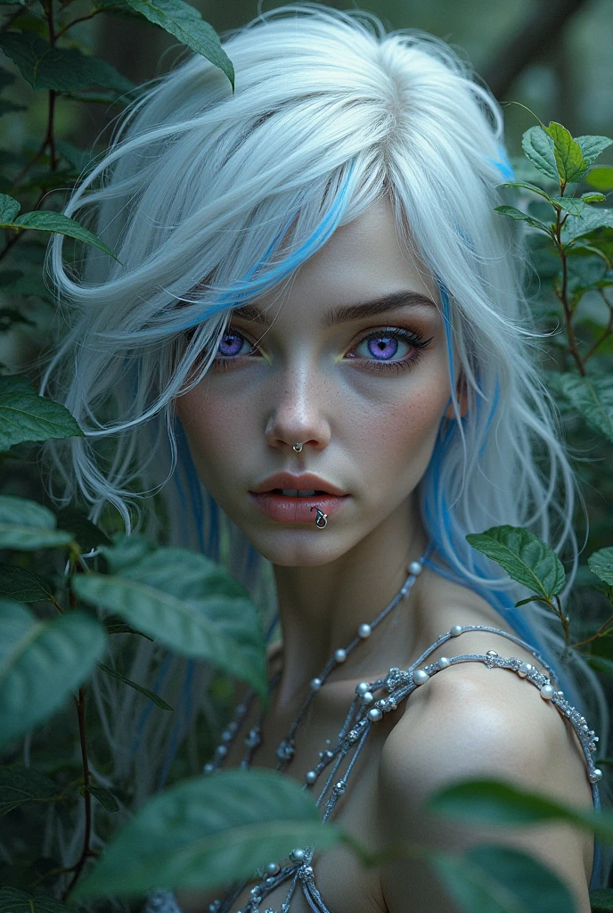 (BioPunk Girl:1.2), mullet hairstyle, (Translucent pale skin:1.4), No humans, Beautiful eyes with fine symmetry, Spaghetti-Strap Plain Midi A-line Dress, (Intricate details:1.2), (Highly detailed face and eyes:1.2), No makeup, (dark circles:1.1), midnight aura, Creation of fantasy, Thrilling color schemes, posing for a photo, garden with delicately carved stone path, translucent tree with cyan leaves and delicate red flowers, (Delicate images), (Raw photo: 1.2), (Photorealistic: 1.6), (Highly detailed), (high resolution), (Best quality), (masterpiece)
