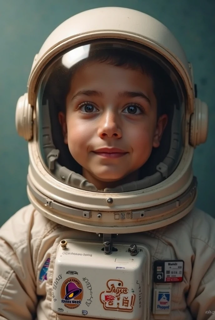 Create an illustration of a boy named Ayan looking through a telescope, with a curious expression.