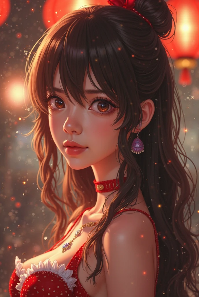 <lora:lyco-envybetterhands-beta2:0.8> ,portrait
(masterpiece, best quality),
1girl,a sniveling radiant young woman with gold eyes,small breasts,auburn french twist long hair,
with a look of compassion ,in the night during the 1940s, <lora:ChristmasWintery:0.6> ChristmasWintery <lora:edgWrappedTemptation:0.8> edgtemptation, edgwrap, red, posing, ribbon, simple, top, wearing, woman