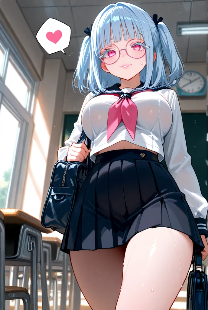 BREAK Perfect Anatomy、Highest quality、(cute:1.1)、(cute)、(High resolution:1.2)、Unbelievably absurd:1.3、Incredible illustrations、(cuteイラスト:1.2)、nsfw,(Beautiful background、Public toilet、1girl(Silver Hair、Very Long、beret、Cotton shirt、Check skirt、school bag、Glasses、Headphones(spats、half undress)) height 1.6meters, glamorous 40kg)(、)( Sex preparation:1.2、suspended congress),pussy juice:1.2,