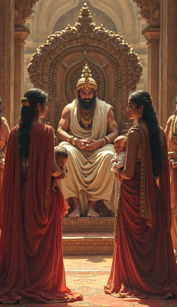 in 3d, Coronation of Prithviraj Chauhan: A scene depicting Prithviraj as an eleven-year-old being crowned as the king under the guidance of his mother, Queen Karpuradevi.