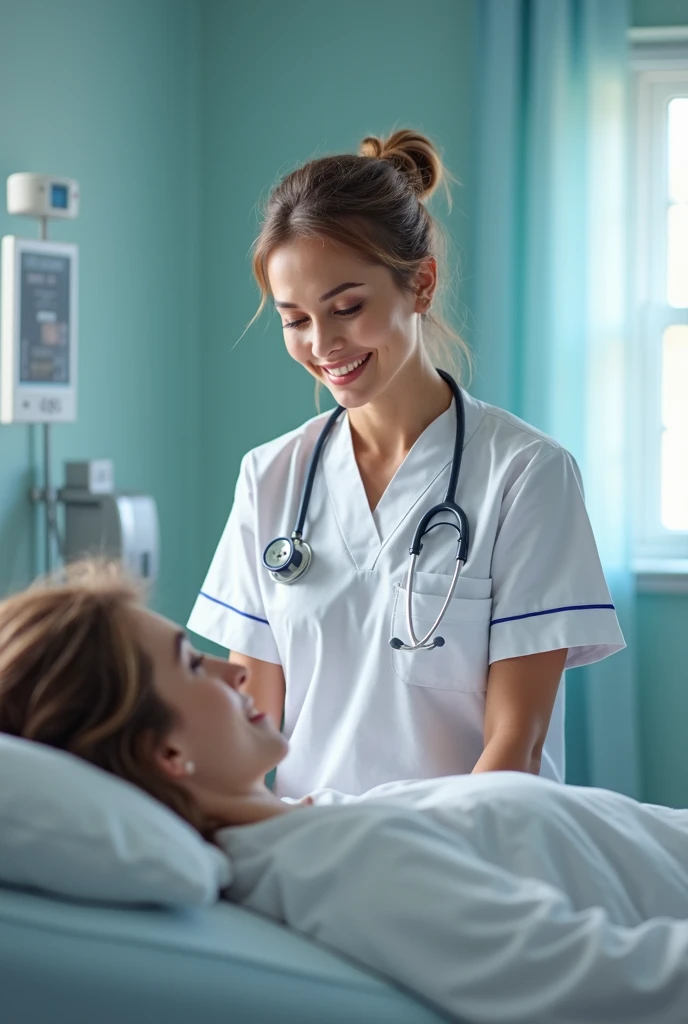 Gynecologist visiting patient