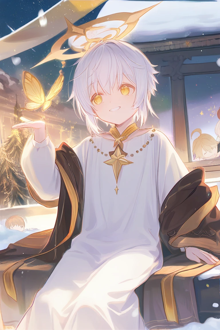This young man of the Demon Lineage with Different Pupils,Has a stunning appearance。His left eye is dark blue,It's like a deep starry sky,The right eye is golden yellow,Like the bright sun,The combination of these eyes exudes a mysterious and fascinating charm。
His skin is fair,It's like the first snow,Reflecting his delicate facial features,Every detail exudes irresistible appeal。Although his body looks slender and weak,But in battle, it can show amazing strength and agility。
His shorts did not exceed his knees,His slender legs were exposed。His legs are sleek,Every step carries a sense of elegance and power。His feet are very small,Looks like a fine work of art,These bare feet were always hidden by him under his clothing,But as soon as it is revealed,It will make people can't help but take a few more looks。
His hair is a faint blue,With his steps,Gently float in the air。His ears are slightly bent upwards,It's like the ears of an elf。His facial features are delicate,Every line perfectly outlines his beauty。His smile was like a spring breeze,It can instantly warm people's hearts。
His eyes are like magic eyes that can see through everything,Shining with wisdom and courage。His smile was like a cure for all pain,Made to feel warm and comfortable。His appearance looks like an innocent teenager though,But his heart was full of determination and courage,He is a true fighter。
generally,This young man of the Demon Lineage with Different Pupils,Although it looks weak,But his heart is incomparably strong。His appearance and temperament,Both show his beauty and charm,It also shows his tenacity and perseverance。His presence,It's like a miracle,It is impossible to ignore his presence。