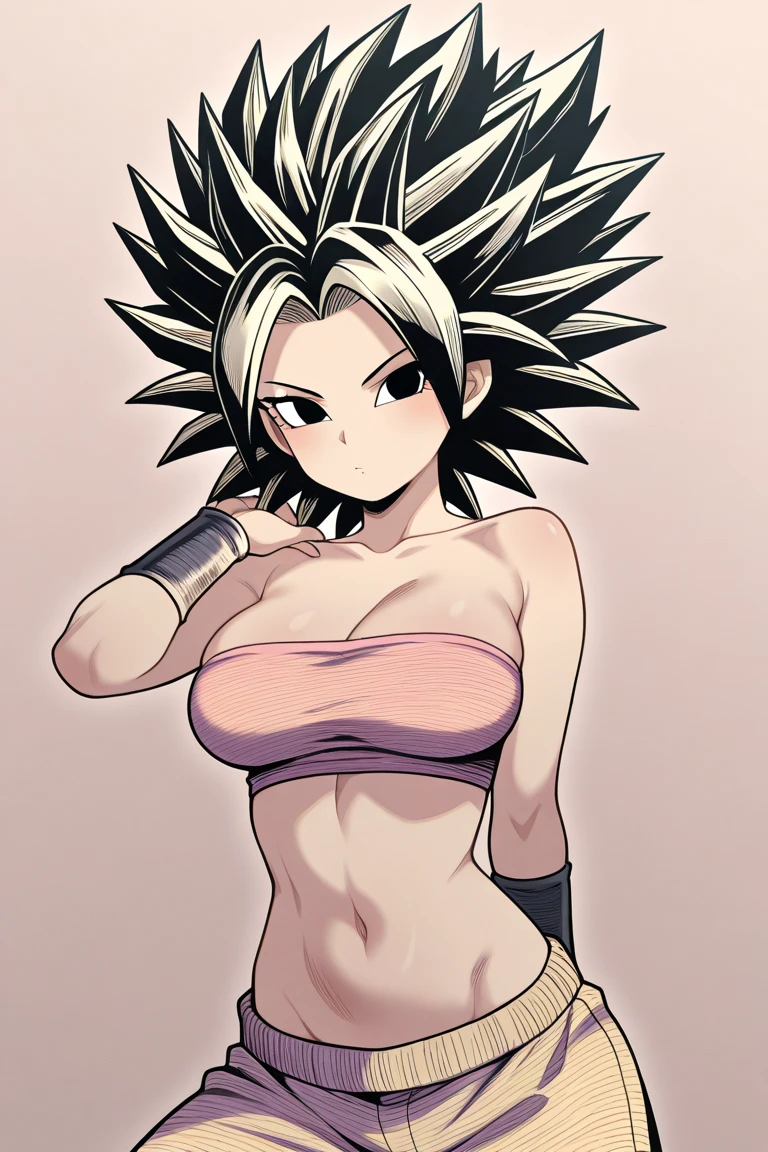 un dessin d&#39;une femelle dragon avec une tenue verte et violette, fille saiyan, Dragon Ball Concept Art, Broly, Goku femelle, Cheveux saiyan noirs hérissés sauvages, best personnage d&#39;anime design, style artistique de boule de dragon, pose badass, female personnage d&#39;anime, personnage de dragon ball, personnage d&#39;anime; art corporel complet, personnage d&#39;anime art, super saiyan