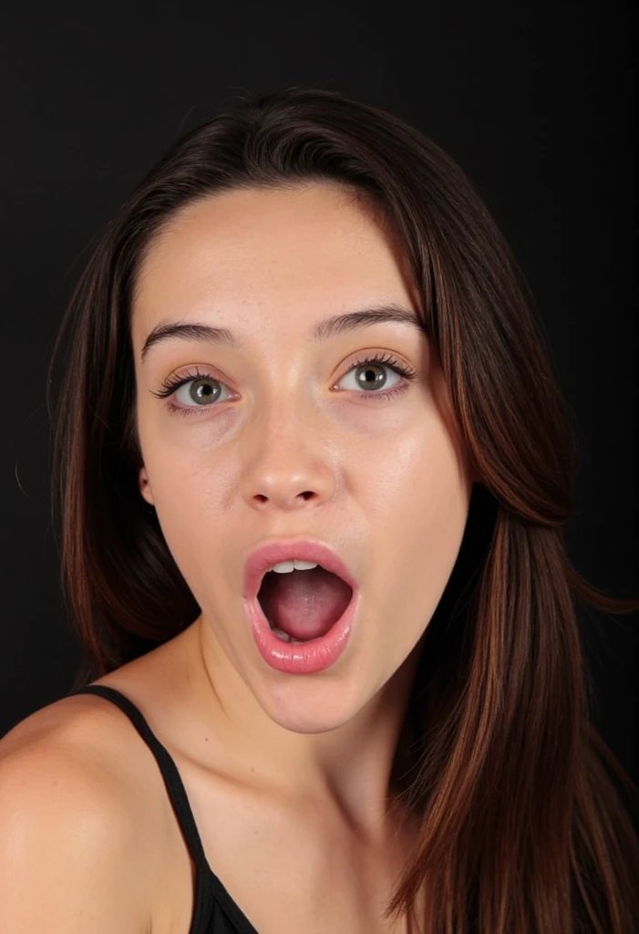 Elise ,nude, pov blowjob, from above, angry, , in a gaming event, , deepthroat, dick deep in her mouth , tears, tired, exhaust, crying , unhappy , , head grab, hands on her head , detached hair , eyes closed 