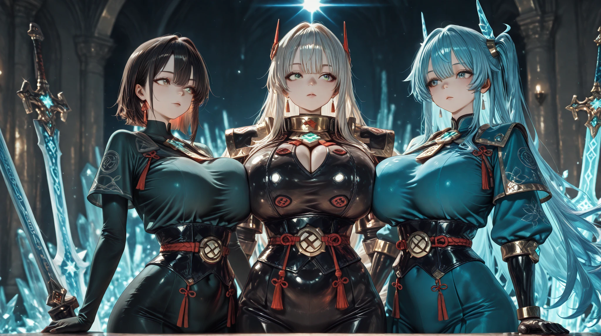 Highest quality, Super detailed, (Ultra-high resolution,8K), Ultra-high definition 4K, (Perfect Anatomy, Anatomically correct), (5 cute girls:1.4), (Beautiful Eyes), (Detailed eyes), (High-quality facial beauty), (In the Storm:1.2), (Photorealistic), (Detailed big breasts), Soft Skin, Glowing Skin, (Women&#39;s nightwear＆dress), Bright lighting, lined up vertically, Very heavy rain, (Straight perm), colorful, Goddess-like beauty