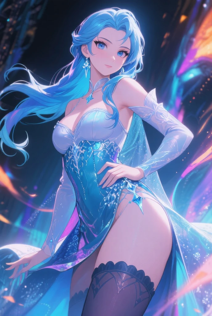 (La mejor calidad,A high resolution,Ultra - detallado,actual),There is a Unicornio blancoio girl, melena azul y melena larga, Celestia, Nueve historias, unicornio azulio, soft dreamer, cinematiclight《Colmillos》unicornio en, Mythological creatures, a mythical creature, Pokémon illustration, unicornios, una princesa glaceon,motor irreal:1.4,UHD,La mejor calidad:1.4, fotorrealista:1.4, textura de la piel:1.4, obra maestra:1.8,obra-prima, mejor calidad,(ojos hermosos azules ),(fondo piedras grandes congelados hielo:1.4), (Perfect anatomy),(convexo, Dedos detallados)