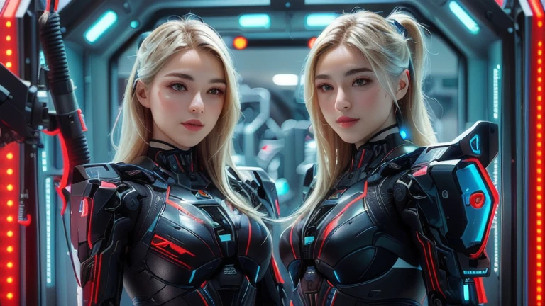 cyberpunk portrait photography, beautiful young thai woman with blonde hair, bodybuilder physique, looking off camera in glowing futuristic, smile, superhero outfit, smiling, super realistic face, eyes visible through hair, proper eye position, natural skin, soft light, rim light, hips, in road side, detailed background, intricate , highly detail, octane render, HD, 8k, by Annie Leibovitz,120mm