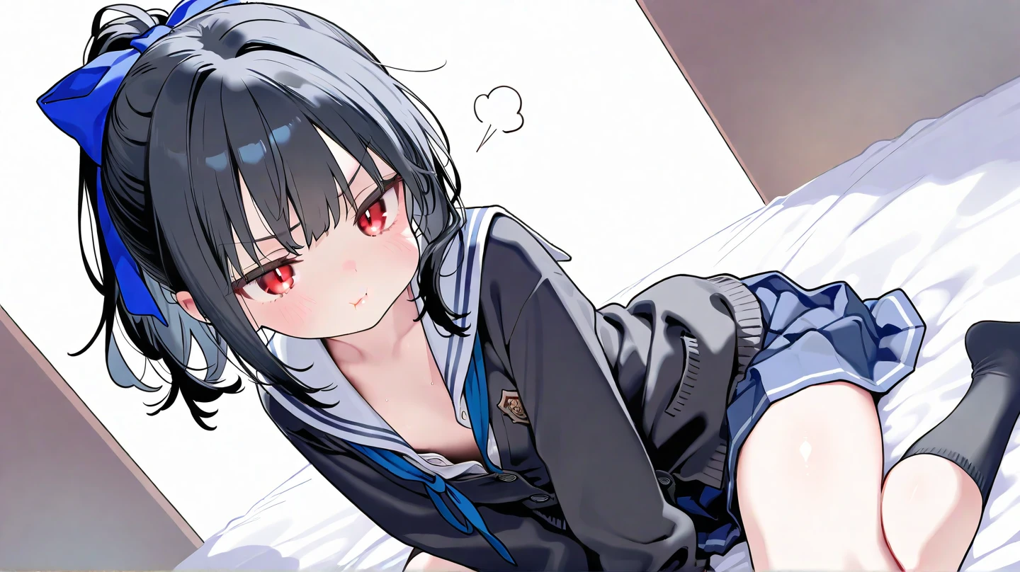 Body covered in 、Naked、、Covered in semen,girl,Black Hair、Shaggy Hair、Naked、Ahegao、Creampie、Climax、Heart shaped pupil、uniform
