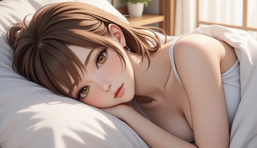 Summer knit with short hair and white, summer knit, Short hair, short hair with bangs, Cute face girl, Cute little face in portrait, French Bob, pale fair skin!!, short brown hair and large eyes, soft portrait shot 8 k, beautiful light big eyes, Beautiful young girl, Young girl in a bob cut, Top image quality, masutepiece, Notes of Leonardo da Vinci da Vinci, Set against the backdrop of Leonardo da Vinci's manuscripts,See-through gowns,