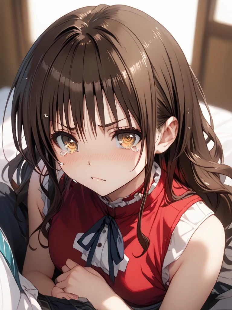 masterpiece, best quality, anime, highly detailed face, highly detailed eyes, highly detailed background,nagatoro hayase,1girl.solo,bedroom,(see-through camisole:1.2), cleavage, side-tie panties,(special occasion thong panties:1.3),
wariza,armpits,
