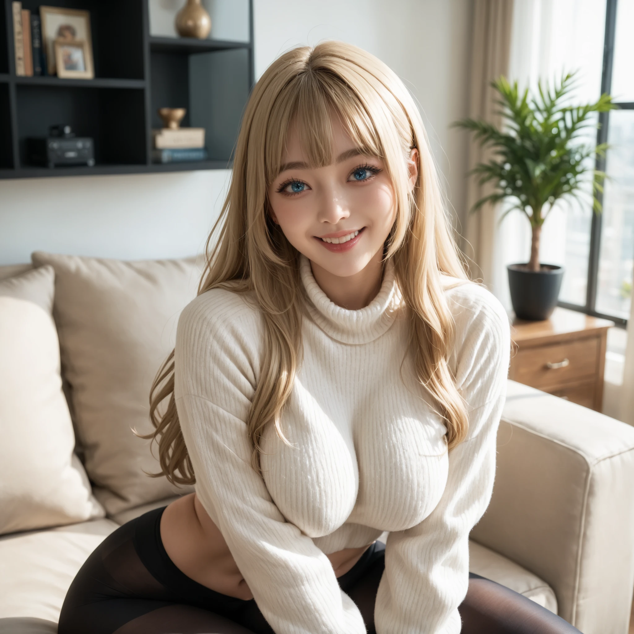 skin、輝くskin、nice thighs、Shining thighs、shining legs、Eyes that invite、beautiful eyes、とてもcute、very beautiful thighs、 very big breasts、beautiful bust、smile、Glamour、 Chubby、big ass、looking at camera、cute目、Big eyes、Left and right balanced eyes、 Big eyes、Very beautiful big eyes、22 years old female、cute、cute目、小さなcute口、beautiful lips、can'please'please'Please don't put your fingers in it、(highest quality: 1.2), (realistic), (realistic: 1.37), ultra high resolution, cute, smile, closed mouth、beautiful details、beautiful nose、big ass、spread your legs、winter scenery、blonde、that'It'It'It's snowing、beautiful blonde hair、big breasts、I can'Iの指が見えない、staring at the camera、please show me your butt、I'Iはspread your legs見せています、sheet、wearing a sweater、big breastsが強調されるセーター、nice gray sweater、I can see your chest、The sweater fits perfectly on your chest、tight sweater、You can see the nipples from the sweater、Sweater that shows where your nipples are、blonde、白いskin、O Cup Bust、乳首の位置がわかるtight sweater、O Cup Bustが見える
