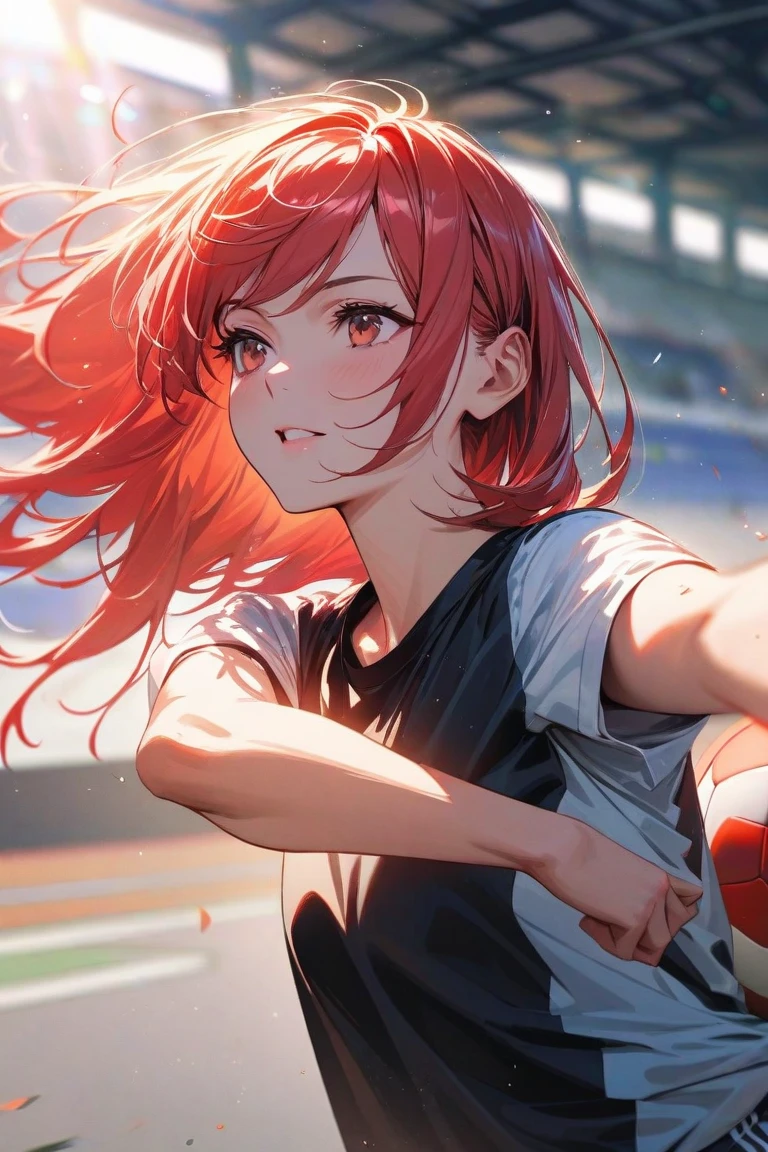 Red haired sports girl