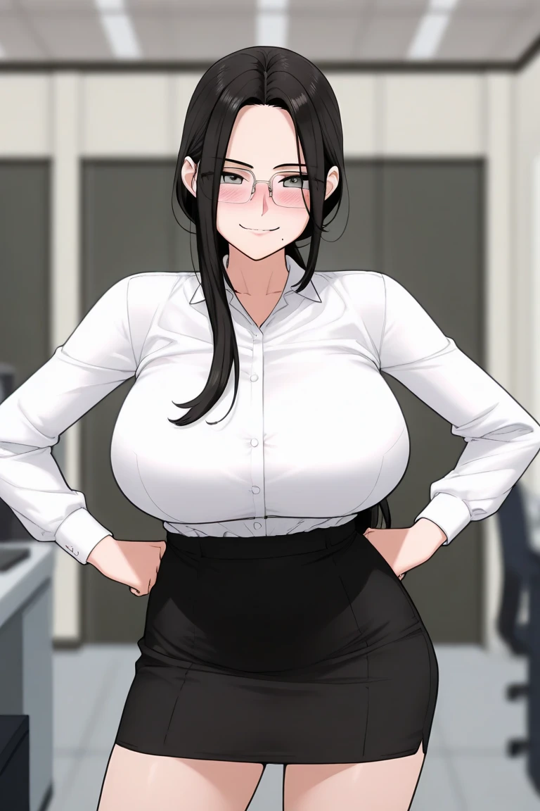 ((Best Quality, 8k, Masterpiecedetails, ultra-high resolution)), (group picture),(looking at the viewer), (full shot:), attractive business 5 milfs, 5 people, a bit chubby:0.25, seductive expression, white collared shirt, grey skirt, (sitting with cross legs on office desks)), smile, office of CEO