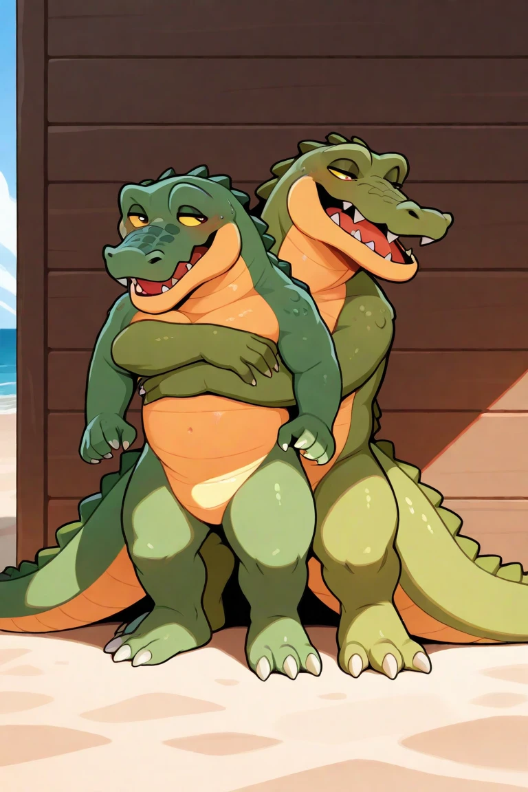 Highest quality、Sexy Baby Lizardman、Skimpy、Pink eyes without highlights、Lizard head、Shota、maleの子、male、Sweat、Embarrassing、Gay、Night Pool、Dark Sky、cute、choker、Obscene language、Showing tongue、Get a tip、Body Jewel、topless、Belly button style hoodie、Thong bikini swimsuit、Transparent fabric、Sticky white mucus pours down from above、Blushing cheeks and opening your mouth wide、Begging for a hug、French kiss