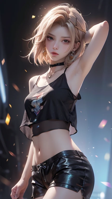 masterpiece, best quality,anime style, 1 girl,(((slender body))), (((small breast))),(((hot pants, white tanktop,red tie))),(((((a gorilla man grabbing the girl))))), ((((restrained, arms behind back)))),((((cum)))), (beautiful face), (((short hair))), (((straight hair))), ((((pink hair)))),detailed beautiful skin, (perfect hands, perfect anatomy)