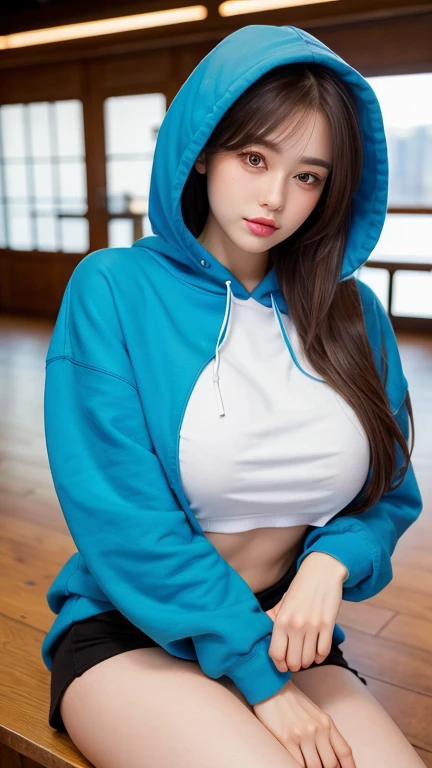hoody,female student,Open your clothes,taking a shower,barechested
