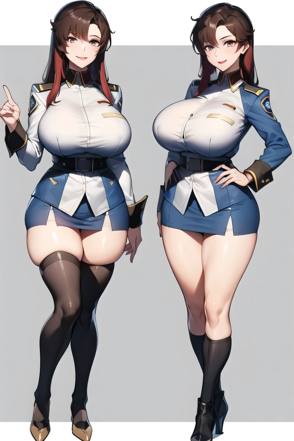 full bodyesbian,Two beauties,Stand in a row,One-piece tights,Conjoinment,Blue latex set,Standing on the ground,huge tit,Oversized breasts,A sagging breast,Slim,long leges,Stand up straight,nothing background,Slim,extra long leg,Exhibited,Mannequin,