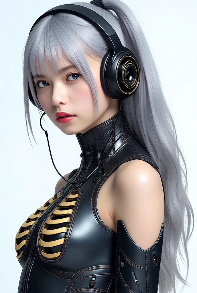 super high image, super detail, high resolution, anime, manga, illustration, fantasy, super beautiful goddess, amorous expression, glossy silver half-up knitting hair style, sparkling gold eyes, tattoos, huge breasts, under boob, great proportion, full body, background Northern Renaissance style, galaxy, magic circle, kaleidoscope, rainbow and gold neon light many lines, cyber punk