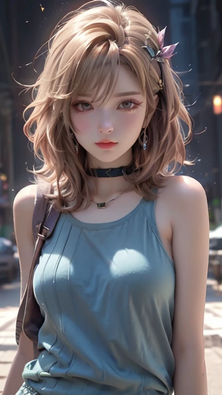 8K、Raw photography、top-quality、masterpiece、high-definition RAW color photography、professional photograpy、(realisitic、Photorealsitic:1.37)、(high-detail skin:1.2)、hight resolution、Beautiful fine eyes、(Hard Focus:1.4)、(foco nítido:1.4)、realisitic、(8K UHD:1.2)、Realistic High Quality Shadows、Lip parting、Slender face、(hair wavy)、Half-up top knot、Crown blade、Suggestively、(Extreme face close-up) 、Gonzo、(((depth of fields)))、pale and shiny skin、Cropped cowl neck sweater、lensflare、(vignettes:0.8)、Dramatic Lighting、Cinematic lighting、back lighting、Professional Lighting、g-cup、Wearing swimwear、Sexy Full Body Pose