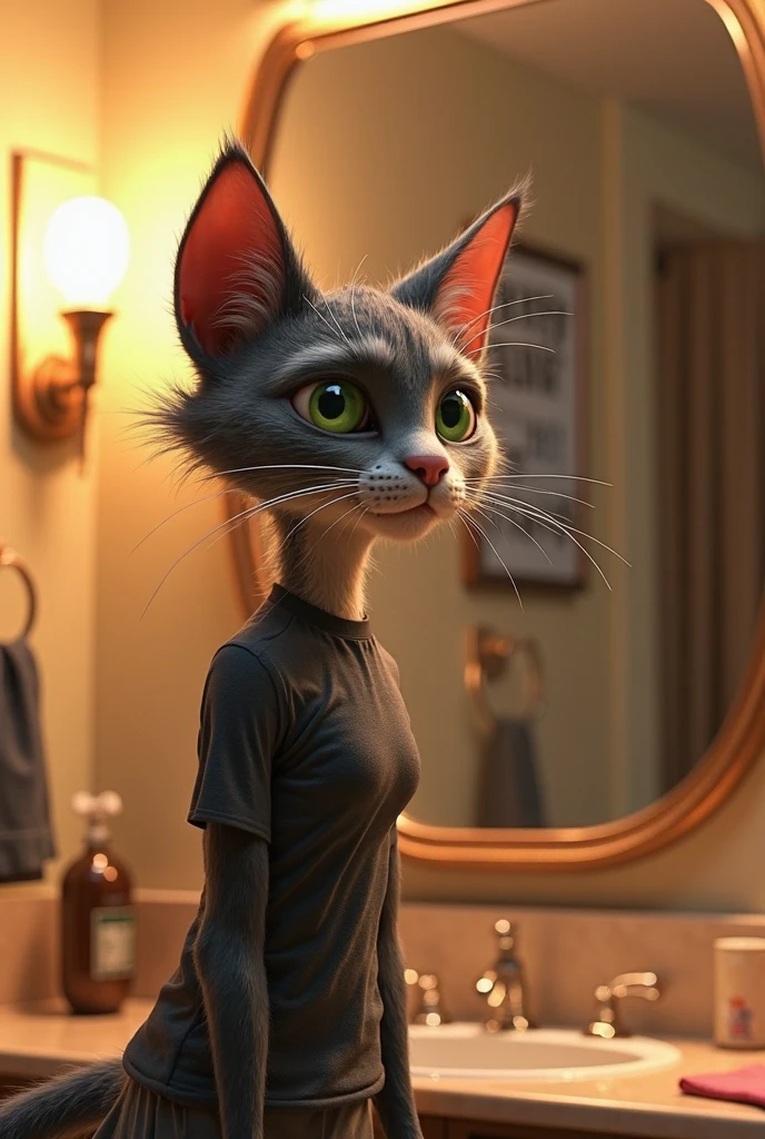 Slender gray CAT