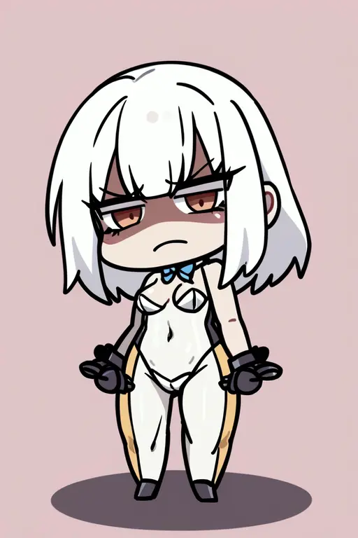 Anime Boys、Both have、Toned Abs、White Hair、Long Hair、Twin tails、blush、detailed、Highest quality、masterpiece、Shorts、belly button、alone、Skinny body、Narrow waist、Wavy mouth、Being restrained、handcuffs、bondage