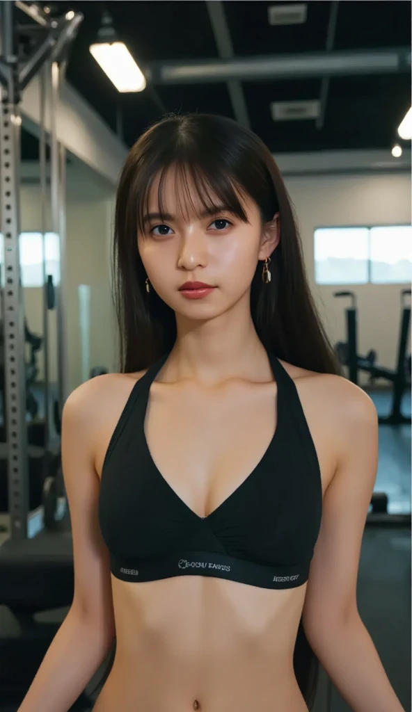 (((One Shoulder Grid Girl Costume)))、((Leaning forward and peering at me))、((Accentuate your chest:1.2))、((Highest quality、high resolution、High resolution、High definition、masterpiece))、One Woman、22-year-old woman、Pretty Japanese woman、(Kodak Portra 800 Film SMC Takumar 35mm F/ 2. 8 50 sec:1.1)、(Depth)、(Long Shot:1.1)、Sharp RAW photos、Beautiful and detailed、Very detailedな顔、A vivid face、Beautiful Eyes、Very detailed、Realistic texture、Lifelike skin texture、Beautiful Skin、(In the gym、I can see the basketball goal、Japan School Gymnasium:1.3)、Beautiful Face、Well-groomed face、A refreshing smile、Staring at us from the front、Slim figure、Medium breast、D cup bust、Beautiful feet