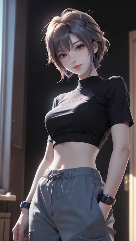 { - anatomy error}(Masterpiece - Ultra-detailed, very high resolution) , absurdos, Hinata\(Boruto\), 1girl, sozinho,Mature female, Capuz roxo,mangas em camadas, jeans, ao ar livre, Cloudy sky, perfect composition, circunstanciado lips, peito grande, beautiful face, body propotion, corar, (pink lips), cabelos pretos curto (black hair), lilac eyes, olhar suave, super realistic, circunstanciado, Photo Session, rosto e corpo realistas, Realistic hair, olhos realistas, nariz realista, realistic lips, anime, walking with lilac shoes.