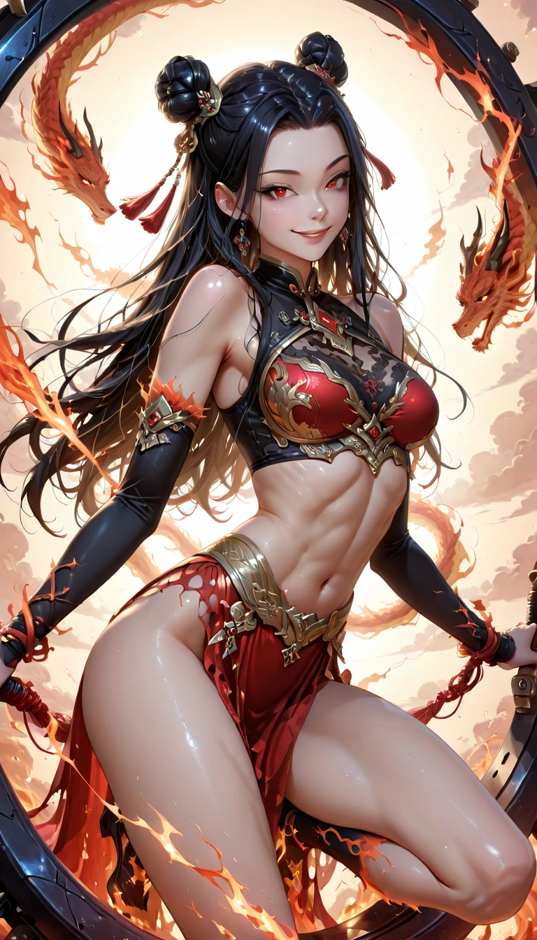 1girl,((photorealistic)),(Japanese girl),(young adult),((absurdres,highly detailed,best quality)),(full body),((cry)),(detailed skin),(shiny skin),(open mouth:1.2),(armpit hair:1.3),(topless:1.4),(red fundoshi:1.3),(fun-roku),((big bulge)),((penis peek)),bushy eyebrows,straight eyebrows,low eyebrows,(flat chest:1.6),(athletic body:1.4),(public hair),(muscular:0.8),black medium hair,wide forehead,(thick lips:1.2),(glossy lips),(lipstick),((blush))