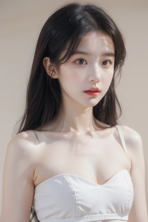 1girl, long hair, White dress, (isolated on dark-grey background:1.2), from front, standing, (soft lighting:1.2), shot on Canon EOS 5D, BREAK
(upper body:1.2), , best quality, ultra high res, (photorealistic:1.4), masterpiece, real life skin, hyper real, perspective, detailed beautiful eyes and detailed face <lora:WhanraweewanV1_1-04:1>