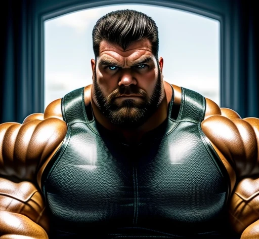 photography of a short ugly hefty burly sweaty dirty beefy angry man italian 46 years old, curly hair, manly chest shirtless, bulge , angry eyes, inside a dark mechanical workshop at midnight sitting on the hood of a car, photorealistic, ambient occlusion, side light , view from the ground, hyper realistic --auto