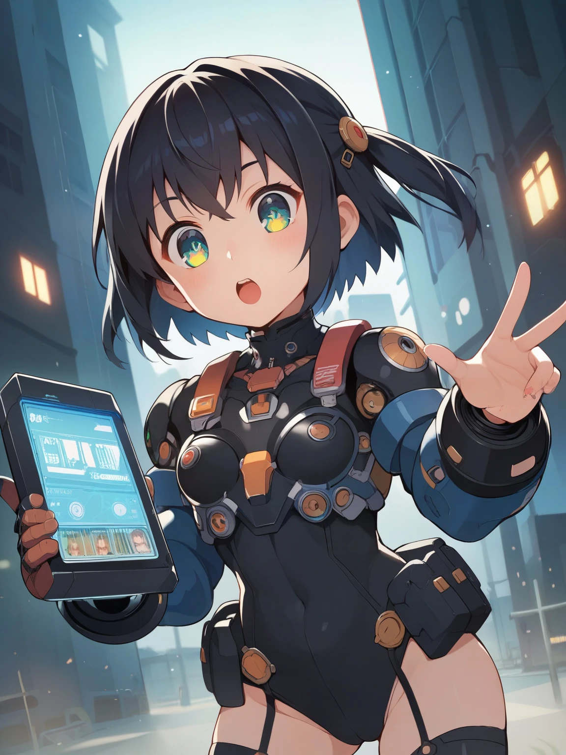 score_9, score_8_up, score_7_up, score_6_up, score_5_up, score_4_up, anime,nsfw,uncensored,Highest Quality,masterpiece,Very Detailed,ultra detailed, one young girl,Baby Face,Full armor,Zaku,zaku,cyborg,science fiction,Armed,extremely detailed eyes, great detail、Front face, mouth, topic at Art Station, ピクシブ, CGSociety, hyper-detail unreal engine 4k 8k ultra hd,