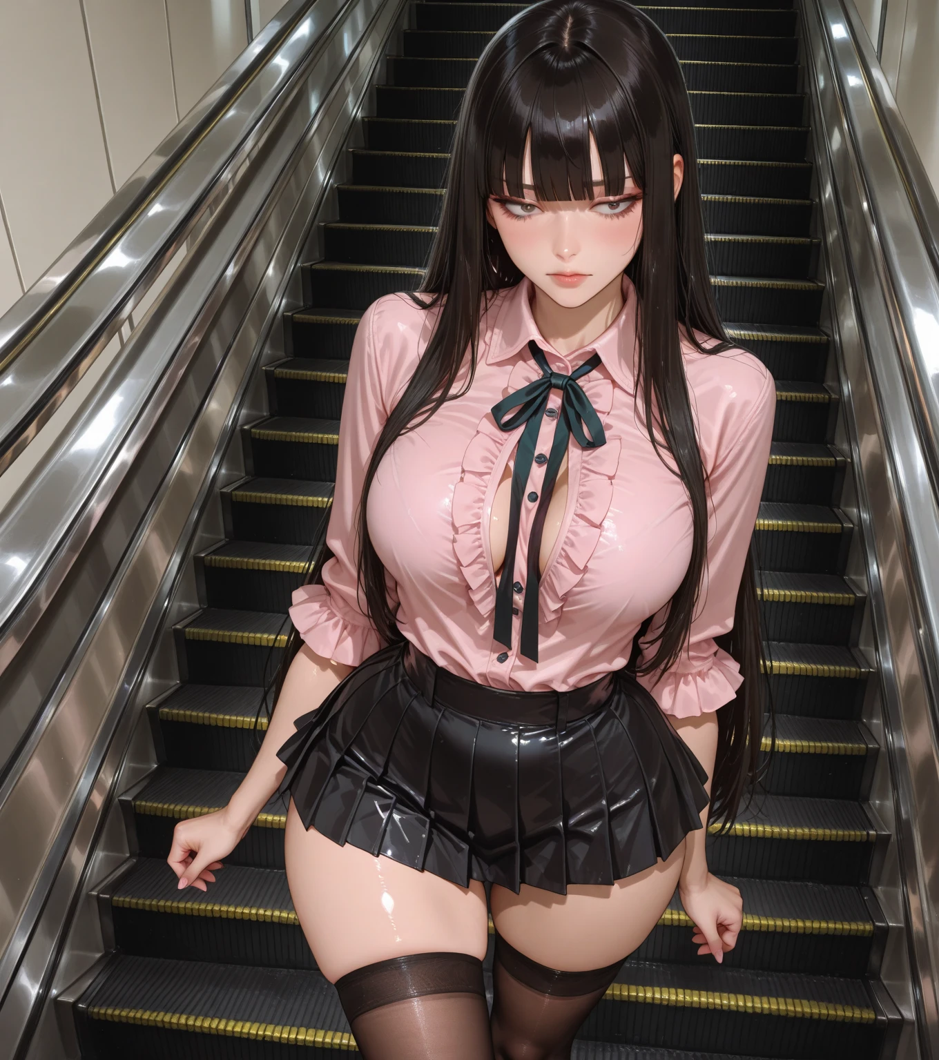 (((((Best Quality, 8K, 32K, masterpiece, 1.2)))),{{solo}},((nsfw:1.5)),{{{Character reference: Nikke's Diesel:1.5}}},((perfect beautiful face:1.2)),slender body, bdsm, restrained, bondage, chastity belt, shackled , bright clear room, ((a lot of public hairs:1.3)), embarrassed, leaking pussy juice from pussy through chastity belt, 