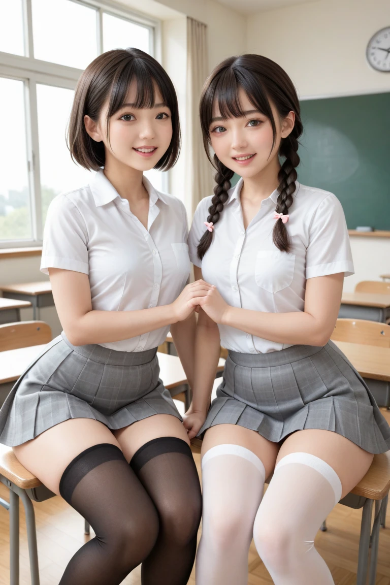 smile、Very thin thighs、I can see her white panties