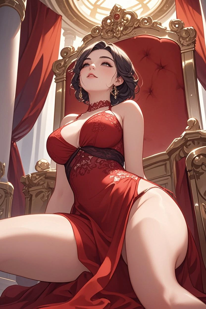(8K HDR photorealistic pic), Betty Boop, short, althetic, curvy lady, ((tight little red dress)), dark eyebrows, black lipstick, (hoop earrings), dark eyeshadow, black lipstick, curvy, busty, (curly short black hair), shortstack, (retroussé breasts), darling figure, (supple pouting breasts), firm thighs, hourglass figure, kerchief, big brown eyes, dancing seductively