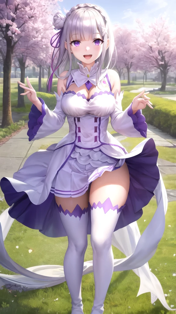 Anime girl in a white top and blue skirt walking on the street, Full body purple and white cloak, Ayaka Genshin Impact, full body white purple cloak, full body xianxia, Azure Lane style, anime goddess, Chest covered with fur, The chest is covered with scales, 《Azur route》Anime girl with horns, female anime character