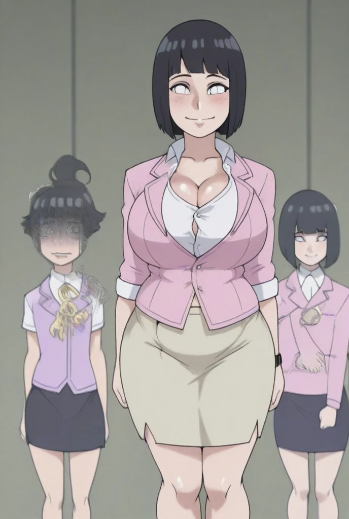 best qualityer,(tmasterpiece:1.2),highly detailed,sitted,Mature woman,
1girll, 独奏, hamaoka azusa,
looking at viewert,ssmile,,
Purple eye,Purple colored hair,short detailed hair,green-shirt,Red bra strap,Full buttocks,plumw