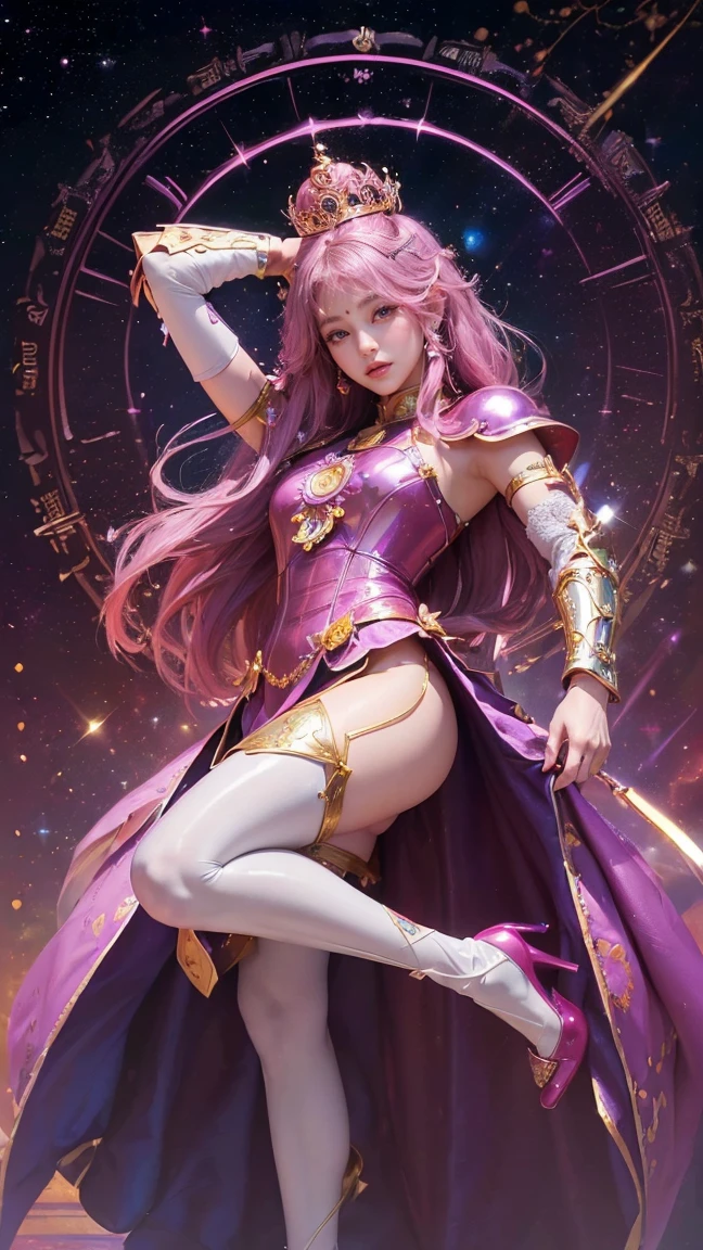 Saint Seiya, Female Gold Saint, 12 Palaces, Divine, Divine Element, Empress, (((Perfect Body)), Attractive Eyes, (((See here)), Random Pose, Cosmo, 4k, (Action Pose), (High Quality), (Reality), (Detailed Description), (Perfect Fingers), (((Natural Fingertips)),