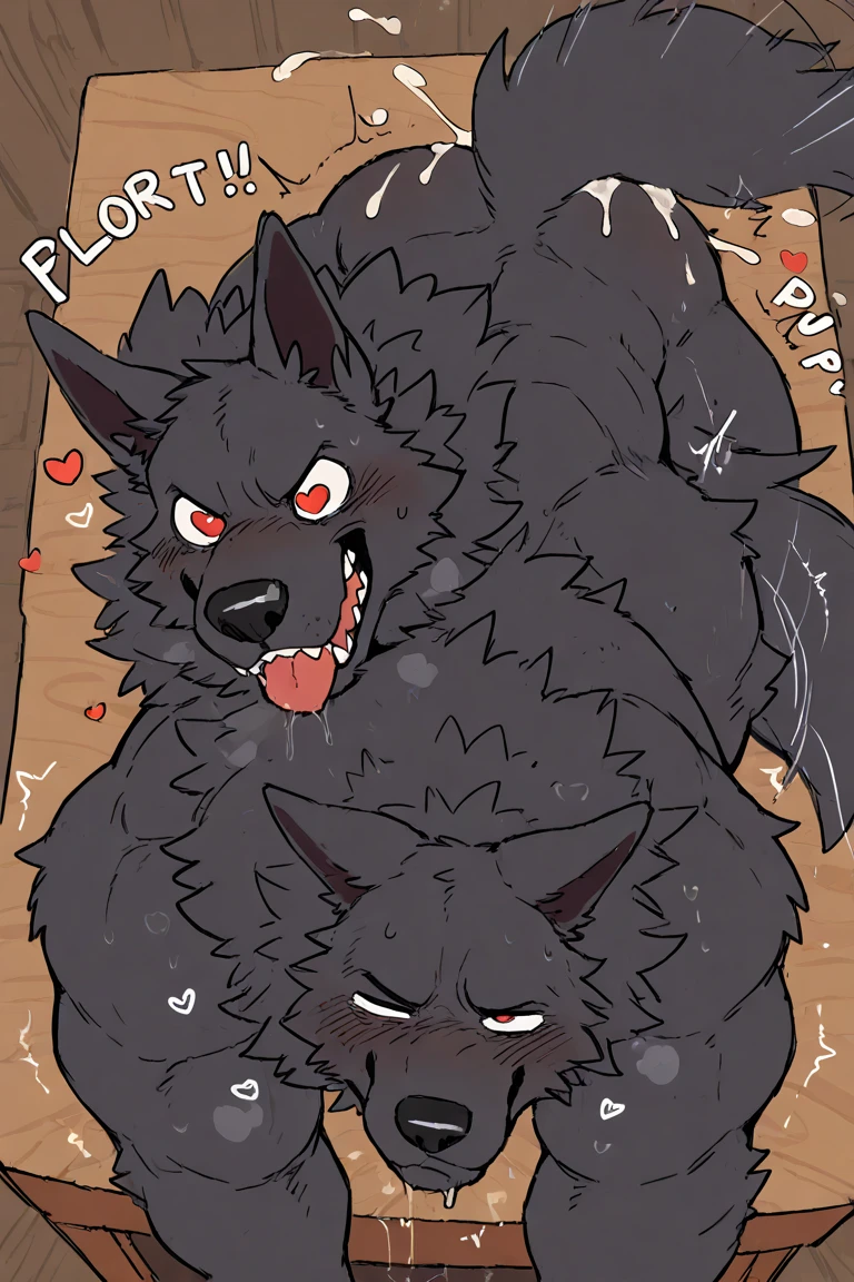 gay, Anthro, two males, male/male, Duo (((male, black Panther, muscular, broad shoulders, black body, black fur, long snout, looking dominant, big hands, clawed hands, huge cock, big thighs, black balls, huge balls, red pupils, long snout, black panther has red pupils, black eye brows, penetrating male, black eyebrows, panther tail, penetrating anus, penetrating domestic dog, black panther anatomy, thrusting movements, cock is penetrating anus, clawed feet, head on shoulder, standing, black panther is top, holding partner, biped))) bedroom, detailed full nelson position, detailed mouths, detailed teeth, detailed hands, detailed genitalia, detailed pupils, detailed snout, detailed eyes, detailed tongue, detailed head, detailed butt, detailed domestic dog, detailed panther, detailed ears, detailed abdomen, pink tongue, naked, detailed faces, detailed neck, different species, from behind position, inter species, looking at partner, anal sex, full Nelson position (legs held), huge penetration, pink paw pads, anal, anal juice (((male, domestic dog, thin, looking shy, blue pupils, blue eyes, pecs, folded ears, floppy ears, brown spots on legs, white fur, white body, white abdomen, white pecs, mostly white body, mostly white fur, white feet, white legs, white arms, white head, white thighs, white face, white butt, white balls, all brown ears, big cock, big balls, jiggling butt, bubble butt, pre cum, long snout, looking shy, cheek scruff, naked, domestic dog being penetrated, biped, domestic dog is bottom))) ((focus full nelson position)) full body, defined muscles, manly look, detailed body anatomy, black nose, NSFW, separated body’s, separate body colors, mature, perfect anatomy, body anatomy, By mystikfox61, by chunie,