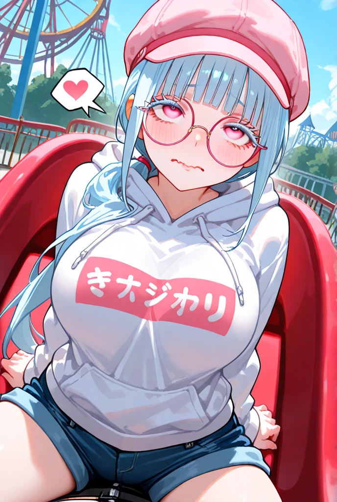 (bust:1.5),책 더미 위에 앉아 있는 big bust을 가진 애니메이션 캐릭터, Tsk tsk, , She has a jiggly, fat, round belly, brother, Ahegao, Kantai Collection Style, Fat Chan, thick black lineart, Shikamimi, cel shaded animation, brother proportions, big tummy, umamusume,(big bust:1.5), (Black eyes with a slight purple tint:1.5), (Very white and long hair with a bluish tint, weak perm:1.5), (white sleeves wrapped around arms, oversized white shirt, oversized white shirt:1.5), (bare foot, round-rimmed glasses:1.5), (Belly Fat, muffin top, plump:1.1), (smiling faintly:1.5),(human ear,thin legs:1.5),